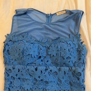 Soieblu Blue Floral Lace Dress